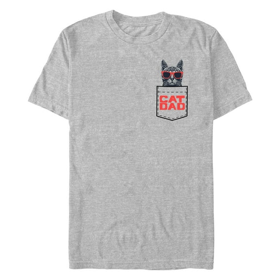 Men's Lost Gods Cat Dad Faux Pocket Graphic T-Shirt