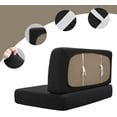 thumbnail image 4 of Stretch Camper Cushions Cover Rv Dinette Couch Cover Washable Elastic Sofa Slipcover for RV Camper Bench Backrest Cushion Covers（1 Set,Black）, 4 of 6