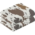thumbnail image 2 of Black Brown Leopard Print Cotton Face Towel Set 2 PCS, 16x28in Soft Feel Washcloths Rapid Water Absorption Drying Bath Towel Hand Towel for Bathroom, Spa, and Gym Towel264, 2 of 7