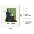 thumbnail image 2 of The East Coast - Washington Baltimore New York Boston Providence New England - Vintage Travel Poster by Edward McKnight Kauffer c.1948 - Fine Art Rolled Canvas Print 16in x 20in, 2 of 4