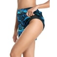 thumbnail image 5 of RELLECIGA Women's High Waisted Swim Shorts with Pockets UV Sun Protection Board Shorts Swimwear Floral Bathing Suit Short, 5 of 12