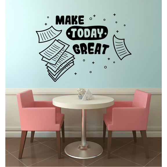 Make Today Great Classroom Wall Decals Stickers Education Educational Quotes for Teachers Students School Room Nursery Kindergarten Library Home Art Decals Wall Art Vinyl Decoration Size (18x20 inch)