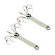 thumbnail image 2 of Señuelos de pesca de acero inoxidable de 2 piezas, anzuelos de calamar con diseño de 8 anzuelos Blanco, 2 of 8