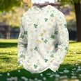 thumbnail image 3 of Ceisia Men's Loose Fit Waffle Knit Sweatshirt - St. Patrick's Day Rainbow Festive Print Green XXXL Gifts, 3 of 5