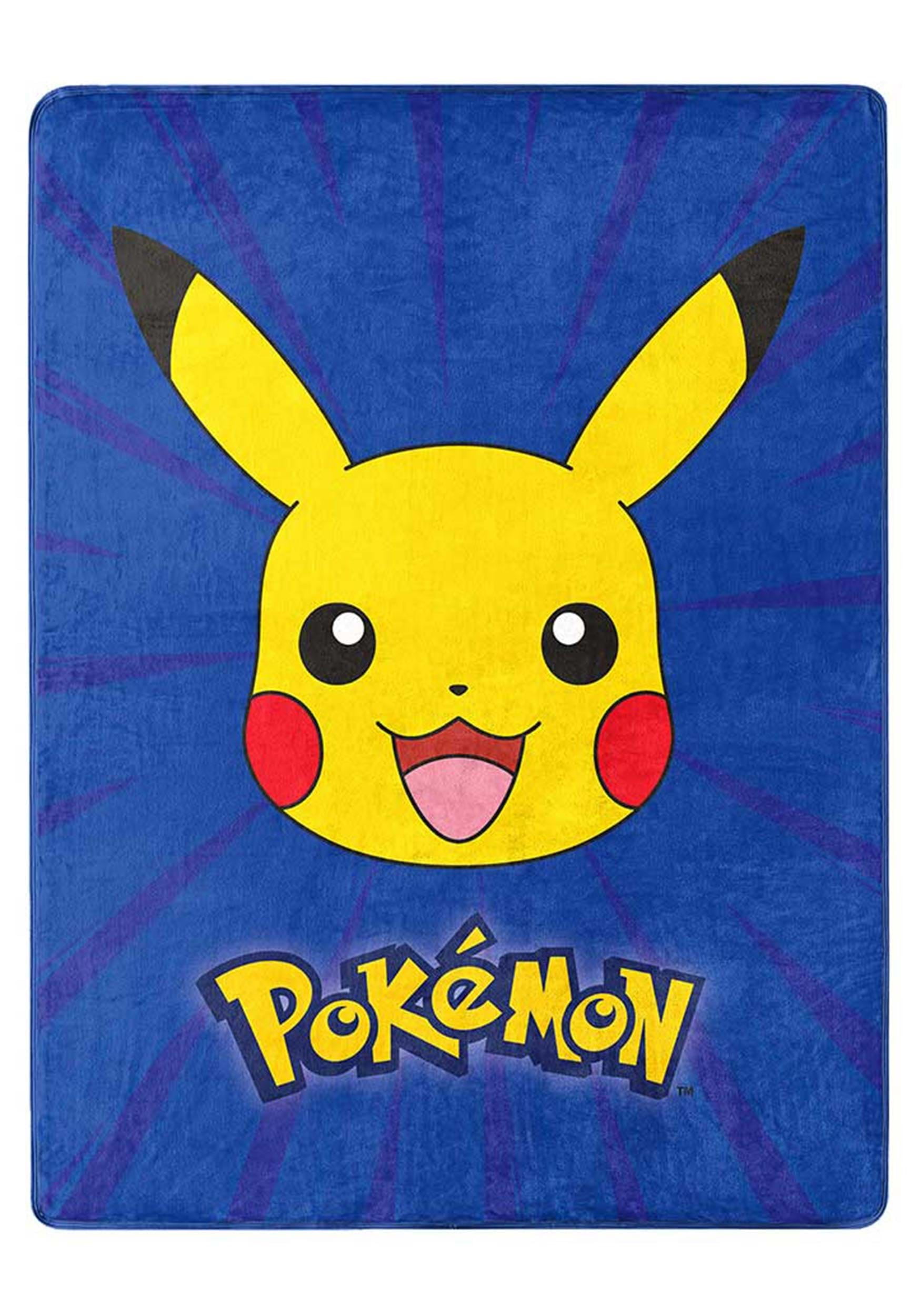 Pokemon Throw Blanket, "Burst Pika", Silk Touch, 100 Polyester, 46" x