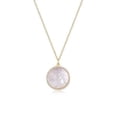 thumbnail image 1 of collection Diamondlite Zircon Cubique et Nacre Collier Médaillon Rond Réglable 19mm - Or, 1 of 1