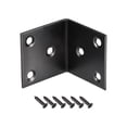thumbnail image 1 of Unique Bargains Support d'Angle en L 40x40x40mm Noir 8 Pack, 1 of 5