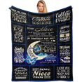 thumbnail image 1 of LHSHID Niece Gifts from Auntie Gifts for Niece Niece Gifts from Aunt Gifts for Niece from Aunt Birthday Gifts for Niece from Aunt Niece Graduation Gifts Ideas Throw Blanket 50x60in, 1 of 6