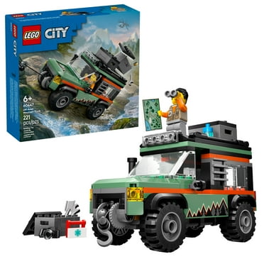 LEGO City Off-Road 4x4 Mountain Truck Toy - Building Toy Set for Kids, Boys and Girls, Ages 6  - Gift for Kindergarten Graduation - with Adventurer Minifigure and Accessories - 60447