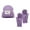 Purple, variant on DWRGQD Women's Solid Color Letter Knitted Hat And Gloves 2 Piece Warm Woolen Hat And Gloves 2 Piece Set