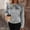 Blue, variant on Jerdar Womens Peter Pan Collar Cropped Jean Jacket Embroidered Jacquard Long Sleeve Casual Floral Denim Jackets Coat L
