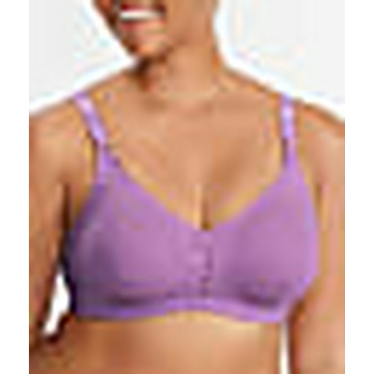 Bali Women's Double Support Cotton Wire-Free Bra - 3036 38D Tinted Lavender