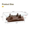 thumbnail image 2 of Hi loPres 43.3" Tempered Glass Coffee Table, Modern Walnut Wood Grain MDF Center Table with Multiple Storage Compartments for Living Room, Office, 2 of 6