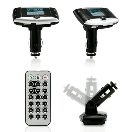 1.5" LCD Car Kit Bluetooth MP3 Player SD MMC USB Remote FM Transmitter Modulator - Walmart.com
