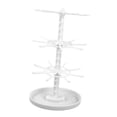thumbnail image 4 of Organizador de joyas, expositor de llaveros, multifuncional, giratorio 360 degree. Blanco de 3 niveles, 4 of 8