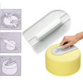 thumbnail image 4 of Espátula para pasteles, herramientas de decoración de pasteles laterales con bordes más suaves, pulidor, herramienta alisadora de bordes planos, alisador para pastelería DIY de Fondant JM, 4 of 4