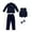 Model a Navy Blue Coat 4 Sets, variant on FLMEI Kids 4Pcs Tuxedo Suits for Boys Suit Outfit 5 Piece Set Teen Dress Clothes Little Big Girls Formal Wear boys dress shirts Boys Dress Suit