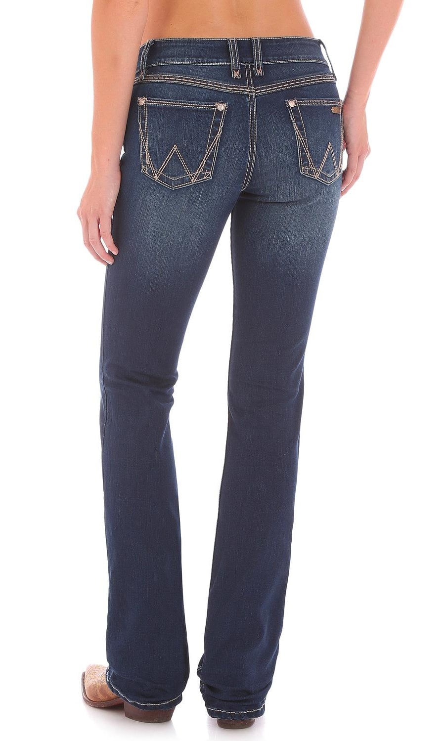 jeans with m on back pocket