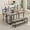 Gray, variant on Dining Table Set for 4, 52" Wooden Kitchen Table with 2 High Backrests Chairs & 1 Bench for Small Space, Dining Room, Gray