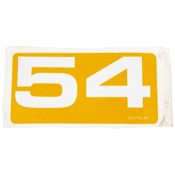 CUB CADET 777D32758 54" Deck Label Pro X 600 KW 654 Series Lawn Mowers