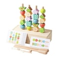 thumbnail image 1 of kokiya Beads Sequencing Toy Colorful Wooden Game Early Learning Educational Sensory Toy Style B, 1 of 10