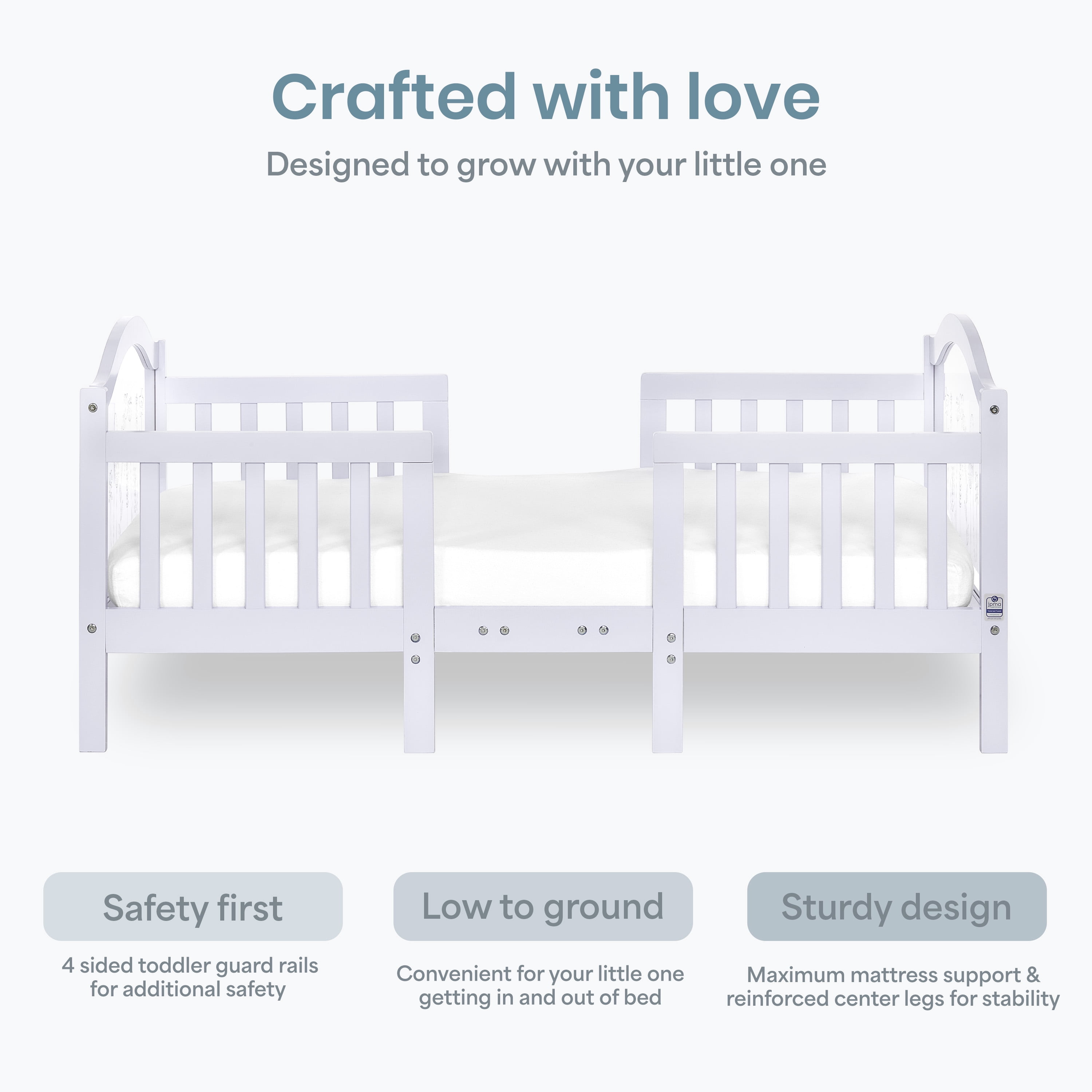 Dream On Me Rosie Toddler Bed In Lavender Ice