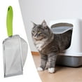 thumbnail image 5 of Zruodwans Cat Litter Scoop Stainless Steel Mesh Scooper Long Handle Deep Shovel Non-Stick Coated Metal Multifunctional Litter Scoop for Litter Box Kitten Pooper Lifter, 5 of 10