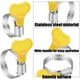 thumbnail image 2 of Abrazaderas de manguera ajustables auspiciosas 10 piezas 16-25 mm y 10 piezas 19-29 mm Clips de manguera de acero inoxidable Clips de jubileo, para lavadoras Piscinas Coches G Feliz Sencillez, 2 of 5