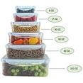 thumbnail image 3 of Food Storage Plastic Containers with Locking Lids, Leak Proof, Airtight, Nested, Set Of 6 BPA Free Dishwasher and Freezer Safe, 3 of 9