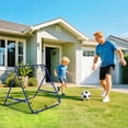 thumbnail image 2 of HOMCOM Rebounder Net Football Training Aid Kickback Target Play Blue, 2 of 10