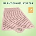 thumbnail image 6 of Yolife Non-Slip TPE Bathtub Mat with Hair Catcher, 39" x 17" Shower Mat for Inside Tub │ Large Drain Holes, Machine Washabl,Pink, 6 of 7