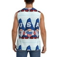 thumbnail image 4 of Easygdp Cute Gnomes in USA Men's Breathable Tank Tops Sleeveless Sporty T Shirts for Basketball, Mountaineering, Bodybuilding -Medium, 4 of 8