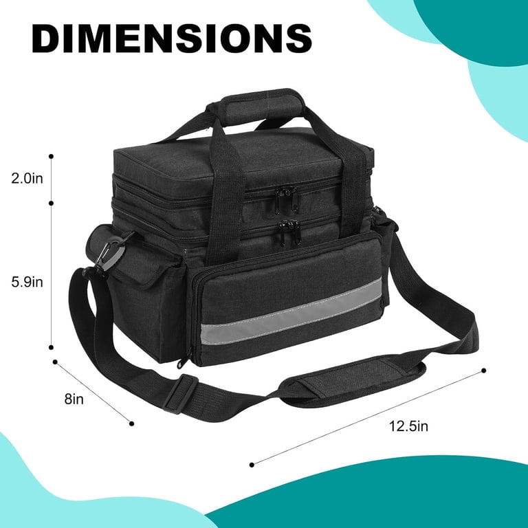 RAQOE Medicine Organizer with Adjustable Divider, Double-Layer Medicine ...