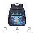 thumbnail image 6 of HUIACONG 13.5 Inch Kids School Backpack Cute Axolotl Boba Pattern Adjustable Cushioned Shoulder Straps Water Resistant Multi-Pocket Lightweight Large Capacity Bookbag for Preschool Elementary, 6 of 7