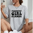 thumbnail image 3 of Women's Maternity Graphic T-Shirt – 'Pregnant Girl Summer' Print Short Sleeve Tee for Expecting Moms, Casual Summer Top, 3 of 6