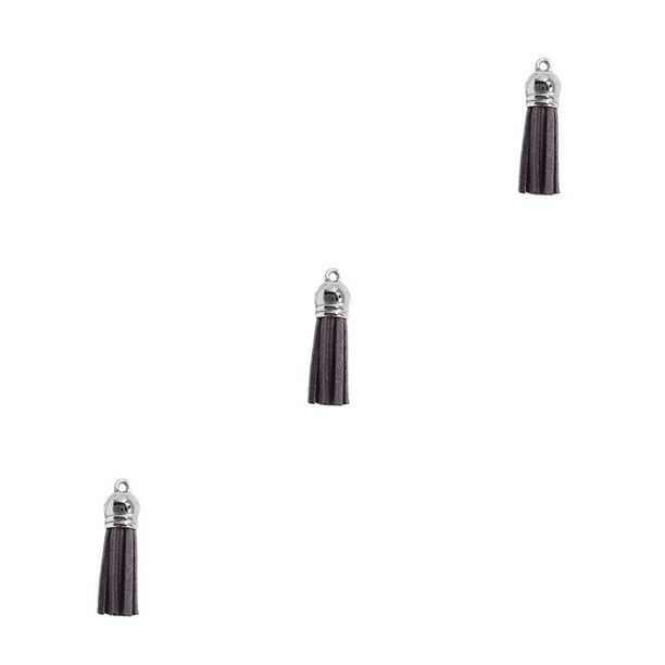 Inteprter 28 Piezas Bolsa Keychian Charms Creativo Exquisito Llavero Colgante Borlas Simple DIY Accesorio para Bolsas Llaves gris oscuro Type1 NO1