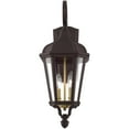 thumbnail image 6 of 9 inch 2 Light Bronze Outdoor Wall Lantern with Clear Glass Shade backed with Cast Aluminum material for patio, front porch, entryway and more, 6 of 6