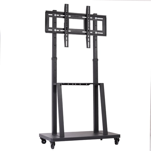 GJWL 32-80” Adjustable Mobile TV Stand Mount Universal Flat Screen Rolling TV Cart