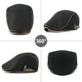 thumbnail image 4 of Mens Flat Newsboy Cap Adjustable Beret Hat Stitching Knitted Peaked Cap Gift for Father Casual Driving Hat, 4 of 5