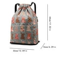 thumbnail image 3 of SUSHANG Men's and Women's Folding Travel Fitness Sports Drawstring organizer Bag Lightweight Drawstring Bag Shoulder Large Capacity Bag, 3 of 9