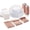 Rose Gold, variant on 700PCS Clear Gold Disposable Dinnerware Set for 100 Guests, Plastic Plates for Party, Wedding, Christmas, Include: 200 Plastic Plates, 100 Gold Silverware, 100 Cups, 100 Napkins