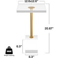 thumbnail image 2 of Clear Acrylic End Table for Living Room, 12.6" Square Modern Acrylic Side Table, Coffee Table & Nightstand, Compact Accent Table for Small Spaces, Bedroom, 2 of 13