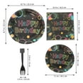 thumbnail image 4 of KALLORY  Neon Themed Paper Tableware Assorted Color Tsgiving Party Plates Napkins Forks 4Pack, 4 of 5