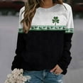 thumbnail image 4 of St. Patrick's Day Sweatshirts for Women Long Sleeve Crewneck Irish Sweatshirts Irish Clover Shirts for Women Green Shirts for Women Irish Gift Casual Loose Long Sleeve Fit Tops(Grey,XXXXL), 4 of 5