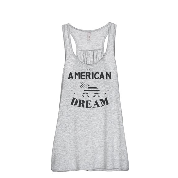 Thread Tank American Dream Unicorn Women's Sleeveless Flowy Racerback Tank Top Sport Grey Medium