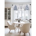 thumbnail image 2 of Christmas Tree Valances for Windows, Winter Snowflakes Blue Abstract Art Decoration Light Filtering Window Treatment Valances, Rod Pocket Small Curtains for Kitchen/Bathroom, 56"x16", 2 of 9