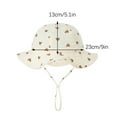 thumbnail image 3 of Zwiiyzr Infant Bucket Hat Wide Brim Baby Summer Sun Protection Floppy Fashion Print Sun-hat Outdoor Cute Sunscreen C 3-12 Months, 3 of 4