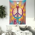 thumbnail image 4 of 1960s Decor Wall Hanging Tapestry, Colorful Illustration of Guitar Peace Symbol and Dove Dedicated to the Woodstock Artsy Tribute, Bedroom Living Room Dorm Accessories, 40 X 60 Inches, by Ambesonne, 4 of 5