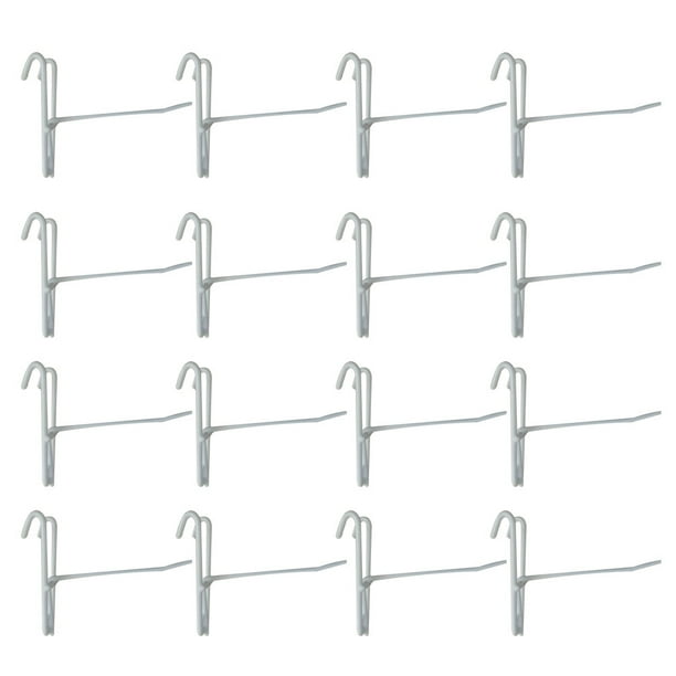 40Pcs Gancho de metal Ganchos para colgar Gancho pequeño sin clavos para exhibición de supermercado Ropa Prop (Blanco)
