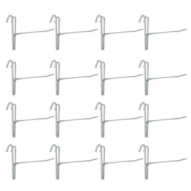 40Pcs Gancho de metal Ganchos para colgar Gancho pequeño sin clavos para exhibición de supermercado Ropa Prop (Blanco)